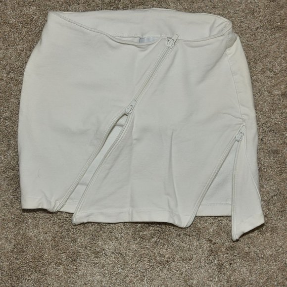 White double-zipper miniskirt from Brazil - Picture 6 of 6
